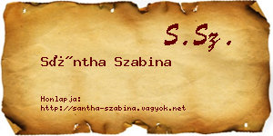 Sántha Szabina névjegykártya