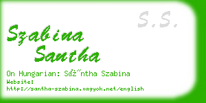 szabina santha business card